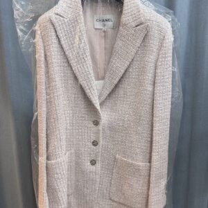 Chanel 西裝領長版軟呢外套(29234)