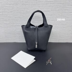 HERMES 全新PICOTIN18黑銀(29548)