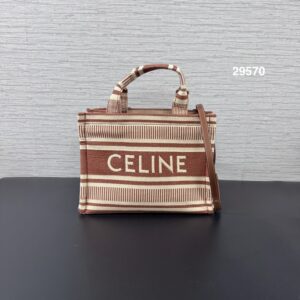CELINE 條紋帆布兩用托特包(29570)