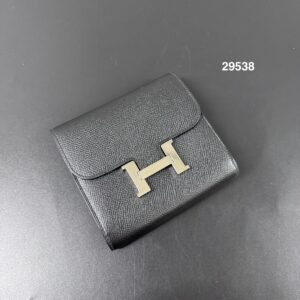 Hermès Constance Wallet 黑銀(29538)