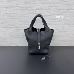 HERMES 全新PICOTIN18黑銀(29572)