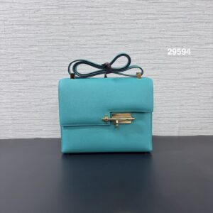 Hermes Verrou23手槍包維羅納綠金(29594)