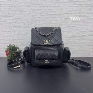 CHANEL DUMA黑金荔炸彈後背包(29689)