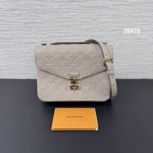 LOUIS VUITTON Metis壓紋象灰(29476)